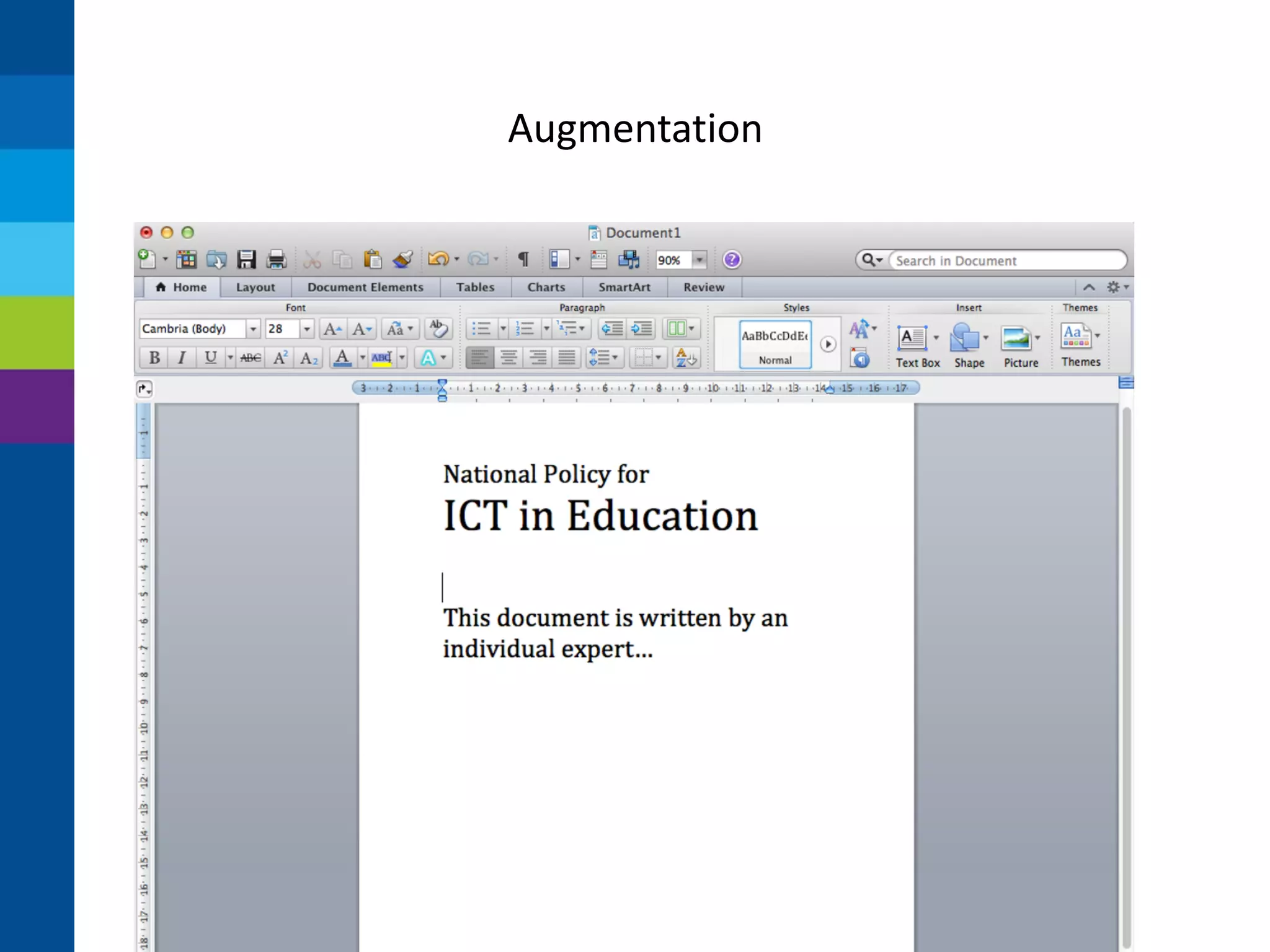 Substitution 
National Policy for 
ITC in Education 
 