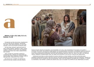 32 33RASTROS DE LUZ | O PÃO DA VIDA
As palavras que Ele pronunciava, emolduravam-
se com os atos que Ele realizava. Identificado
com Deus, Suas mãos produziam as curas mais
diversas, e que nunca haviam acontecido antes.
De todo lugar, portanto, particularmente da
Síria, traziam doentes: paralíticos, cegos, surdos,
lunáticos, infelizes de todo porte, que chegavam
exibindo suas dores mais cruéis e padecimentos
sem conforto.
Jesus, tomado de compaixão, atendia-os,
ministrando-lhes o bálsamo da misericórdia que
escorria pelas mãos e alterava a tecedura orgânica
desorganizada, restaurando-lhes a saúde.
Era natural que, à medida que libertava os
enfermos das suas mazelas, que eles próprios
haviam buscado através da insensatez, da perversidade e do crime, mais necessitados O buscassem com avidez e
tormentos. Ele, porém, não atendia a todos quantos se Lhe apresentassem procurando a recuperação orgânica, emocional
ou mental. A Sua era uma terapia de profundidade, que sempre convocava o paciente a não voltar a pecar, evitando-se
novos comprometimentos tormentosos, para que não acontecesse nada pior. Essa, sim, seria a cura real, a de natureza
interior, mediante a transformação moral, em razão de se encontrar no imo do ser a causa do seu padecimento.
Conhecendo que todos os seres procedem de outros caminhos, os mais variados, que foram percorridos pelos
multifários renascimentos carnais, cada qual imprime nos tecidos delicados do espírito os atos que praticaram, fazendo jus
às ocorrências de dor e sombra em que se encontravam, assim como das alegrias e da saúde que os visitavam. A criatura
é a semeadora, mas também a ceifeira dos próprios atos, que se insculpem nos refolhos do ser, desenhando as futuras
aMateus, 4:24 e 25; João, 9:2 e 3;
Mateus, 11:28
 