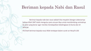Nathe Rasul Sw Rasul Rasul itu kekasih Allah SWT bab 7 Kelas 11 | PPTX