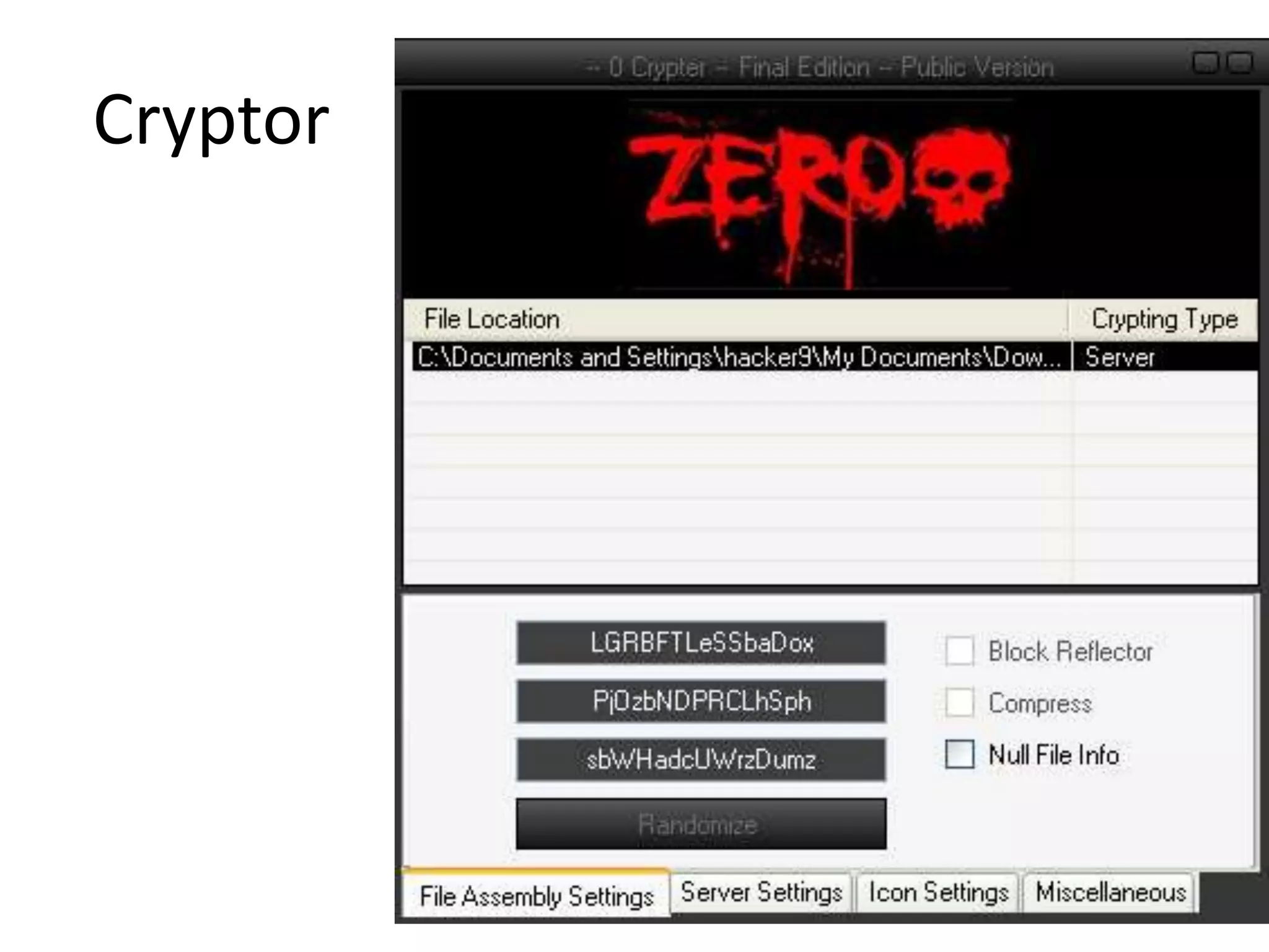 Cryptor

 