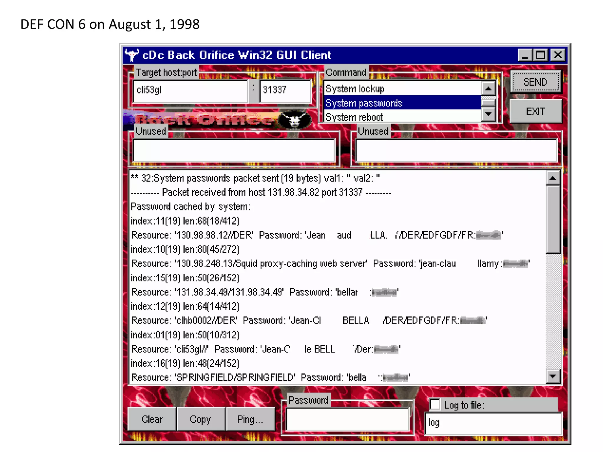 DEF CON 6 on August 1, 1998

 