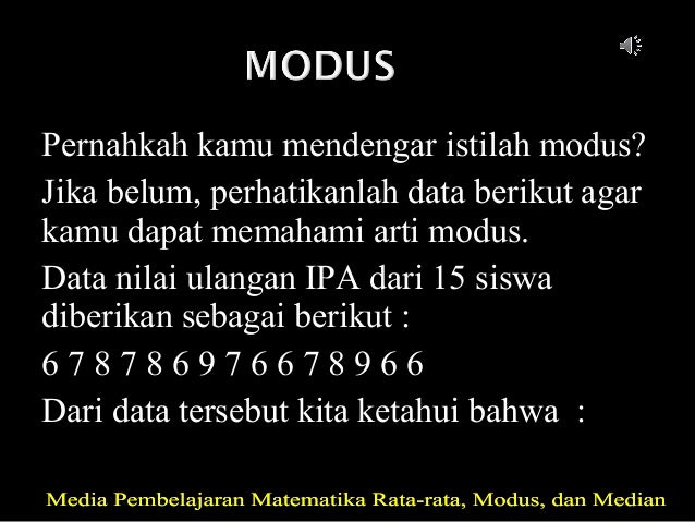 Arti Modus