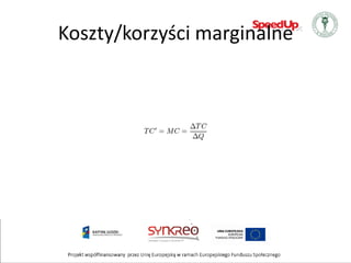 Koszty/korzyści marginalne
 