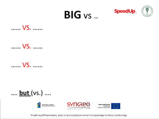 BIG vs   small




…… VS. ……

…… VS. ……

…… VS. ……


…. but (vs.) ….
 