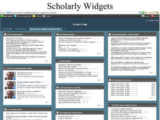Scholarly Widgets 