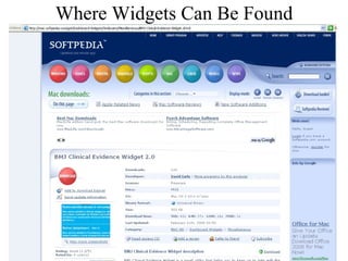 Where Widgets Can Be Found 