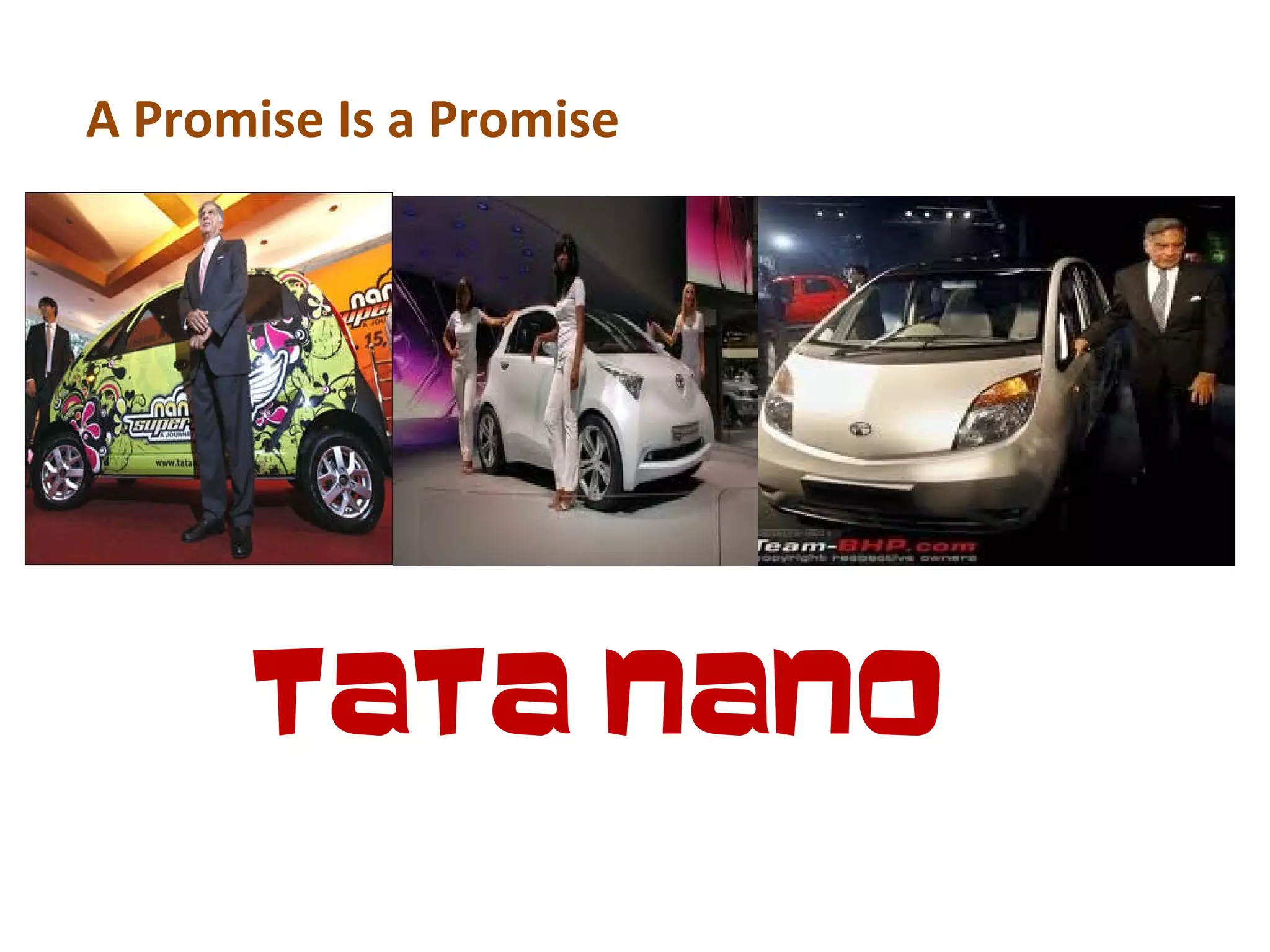 A Promise Is a Promise TATA NANO 