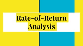 Rate-of-Return
Analysis
 