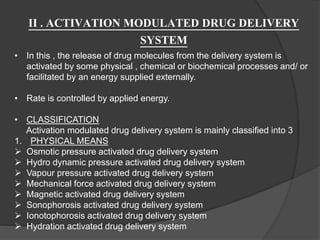 Rate controlled drug delivery system | PPTX
