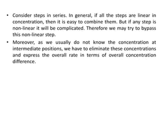 Rate equations for heterogeneous reactions combining linear and ...