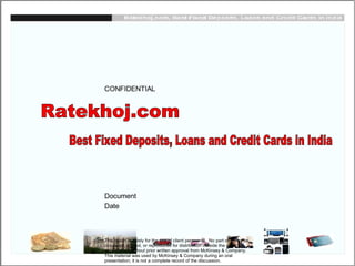 Ratekhoj.com Best Fixed Deposits, Loans and Credit Cards in India 