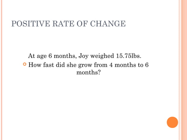 Rate of change | PPT | Parenting Babies and Toddlers | Parenting