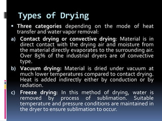 Rate of drying for food products | PDF