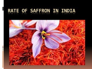 RATE OF SAFFRON IN INDIA
 