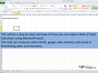 Rate of Sales Calculator for Microsoft Excel | PPT