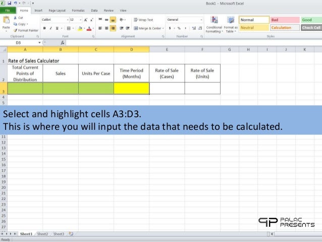 rate of sales calculator for microsoft excel