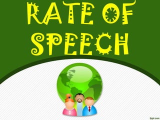 RATE OF
SPEECH
 