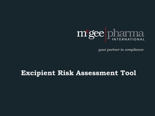 Excipient Risk Assessment Rate overview 2016 | PDF