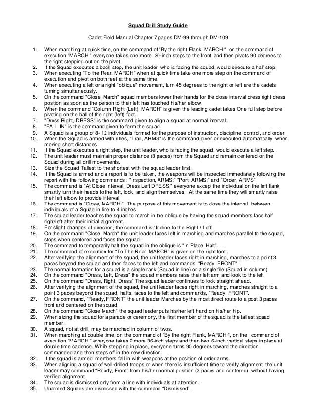 air force 30 step drill sequence
