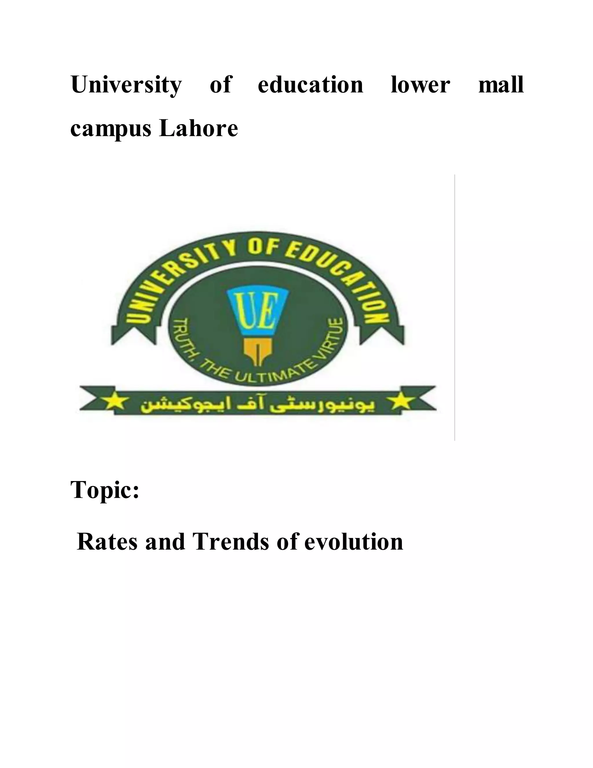 Rates and trends of evolution