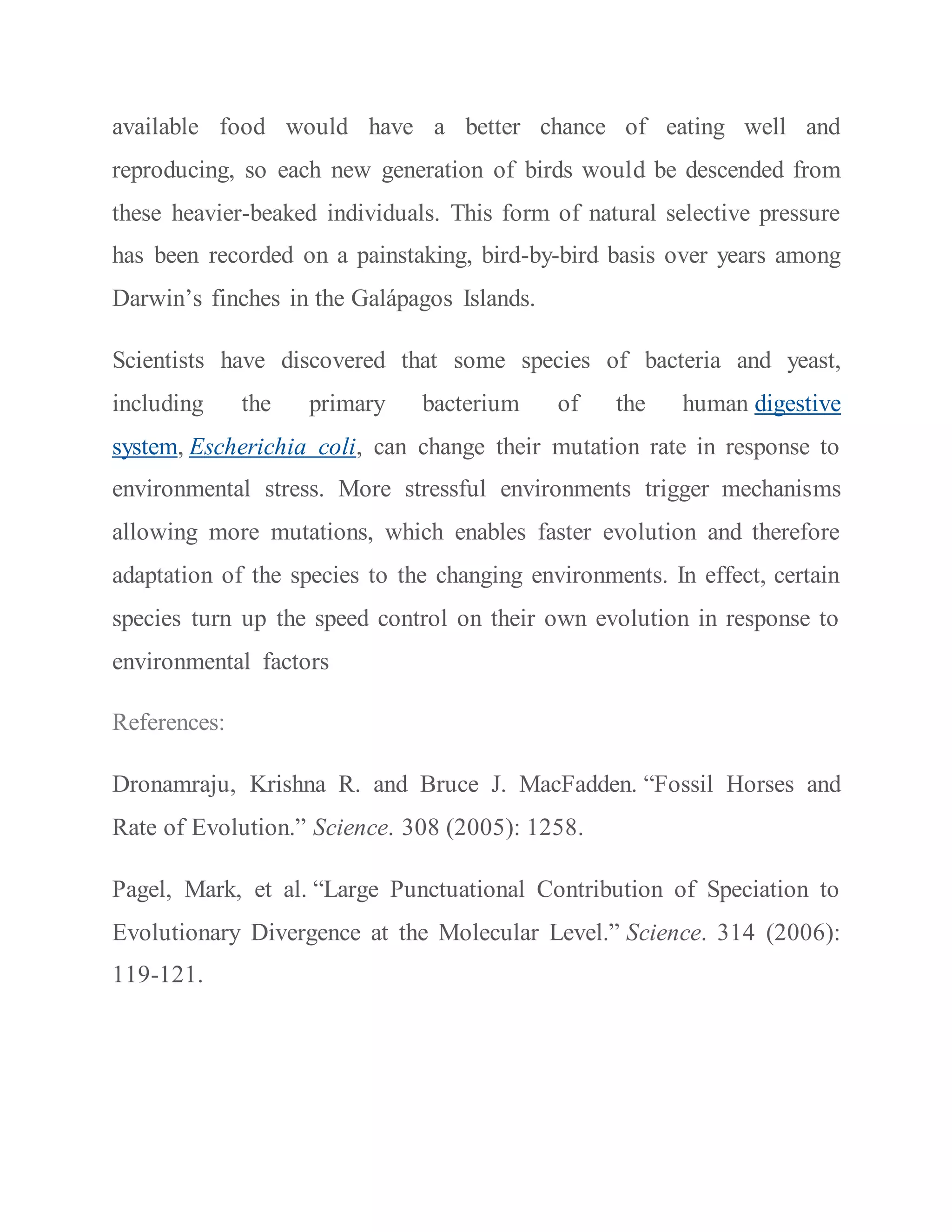 Rates and trends of evolution