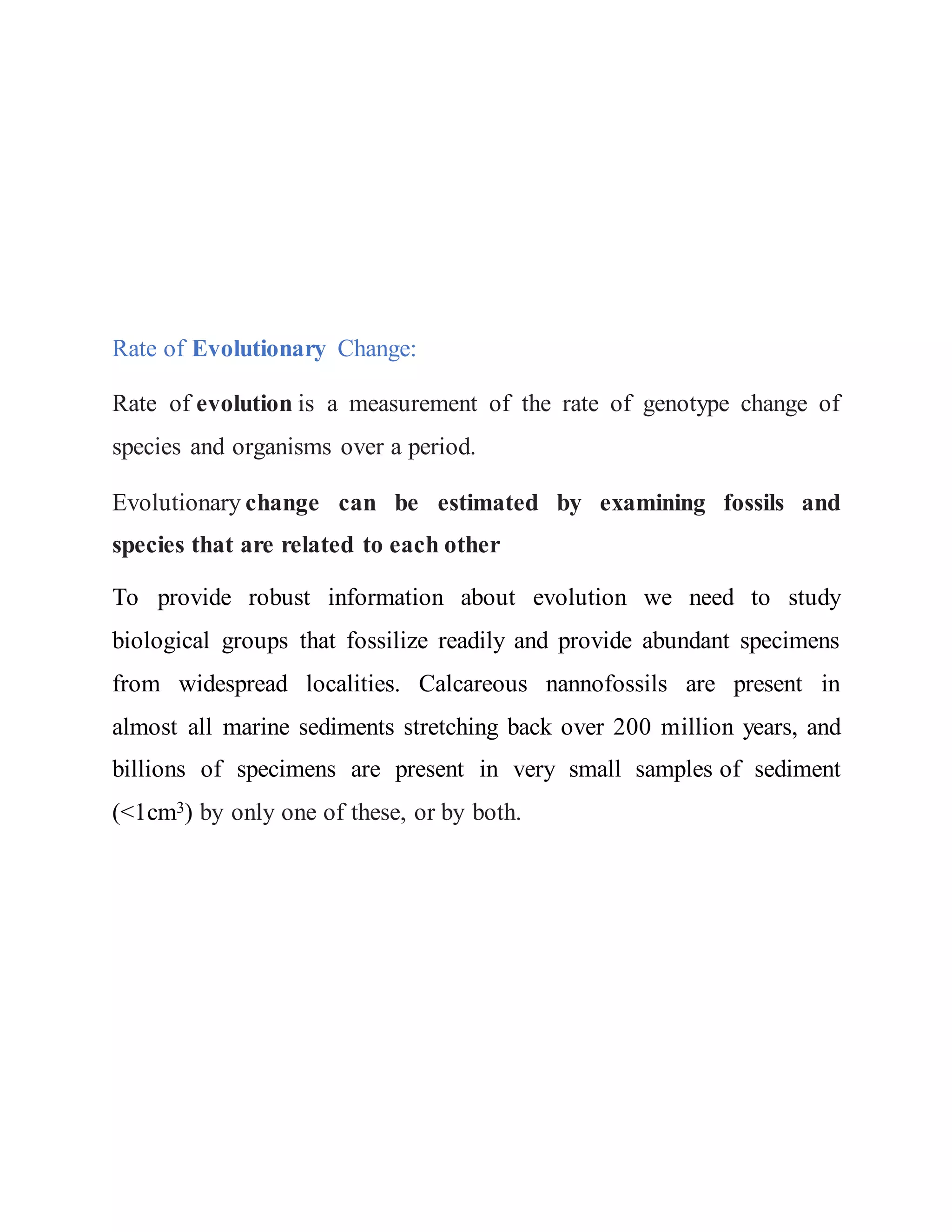 Rates and trends of evolution