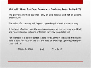 Ppp Exchange Rate Example Rates of exchange | PPT