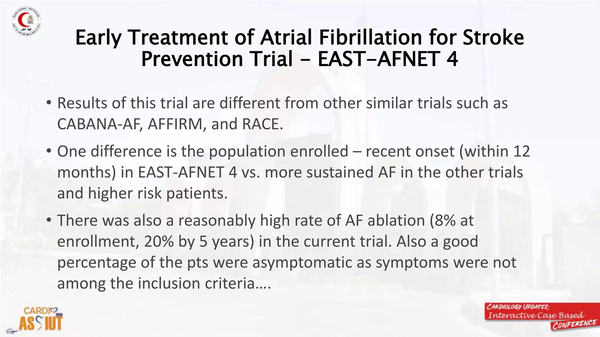 Rate vs rhythm control, what is new in esc 2020