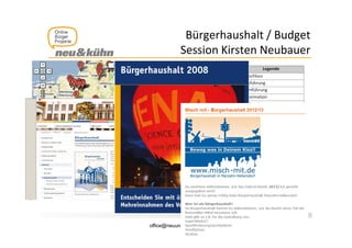 Rathaus 2.0 - Stadtkommunikation auf neuen Wegen - Ideenplattformen und Bürgeranliegen-Management Slide 21