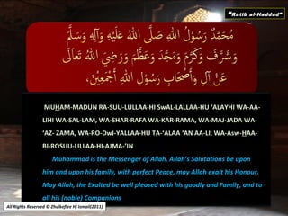 Ratib al haddad(revised-2011) | PPT