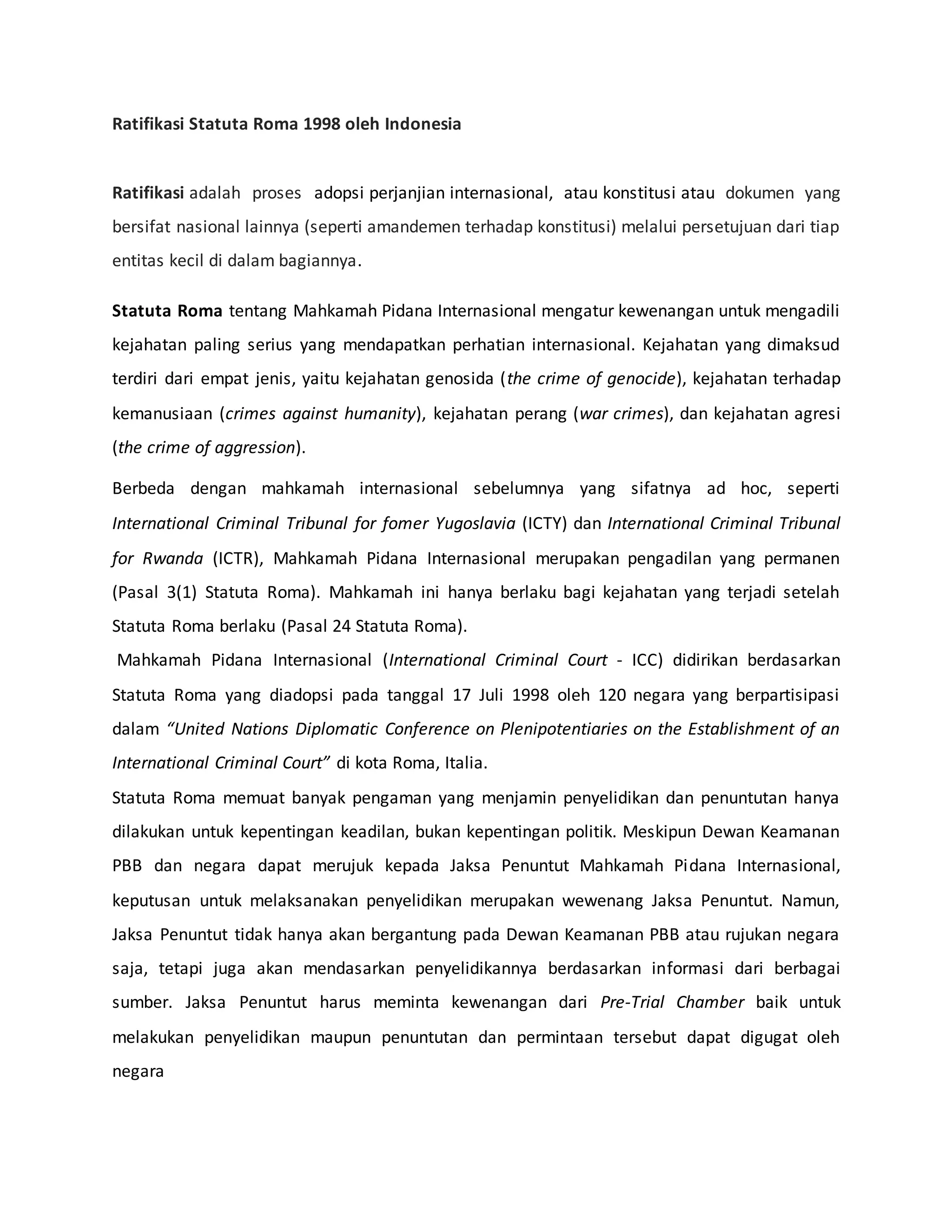 Ratifikasi statuta roma_1998_oleh_indonesia | DOCX