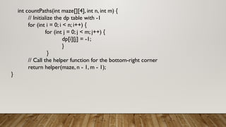 Rat_in_Maze(Dynamic programming-tabulation) | PPTX
