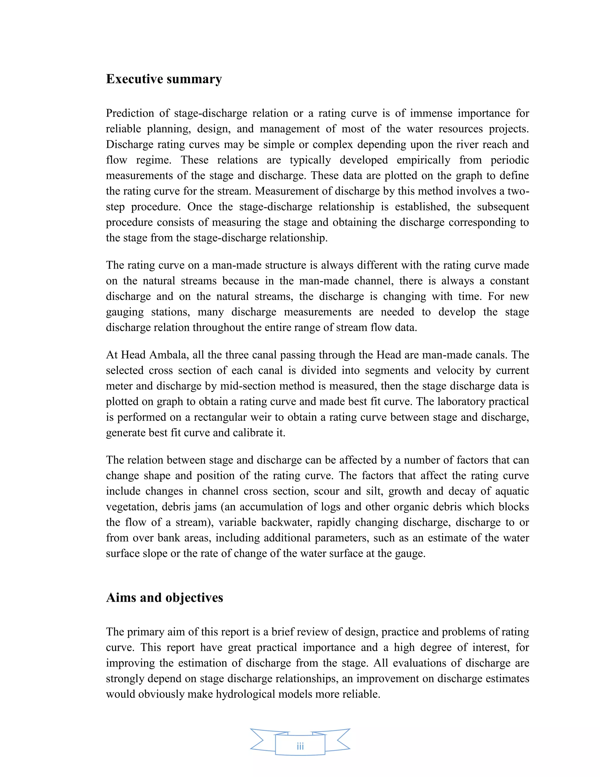 Rating curve design,practice and problems | PDF