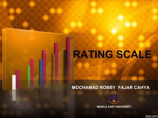 RATING SCALE
MIDDLE EAST UNIVERSITY
MOCHAMAD ROBBY FAJAR CAHYA
 