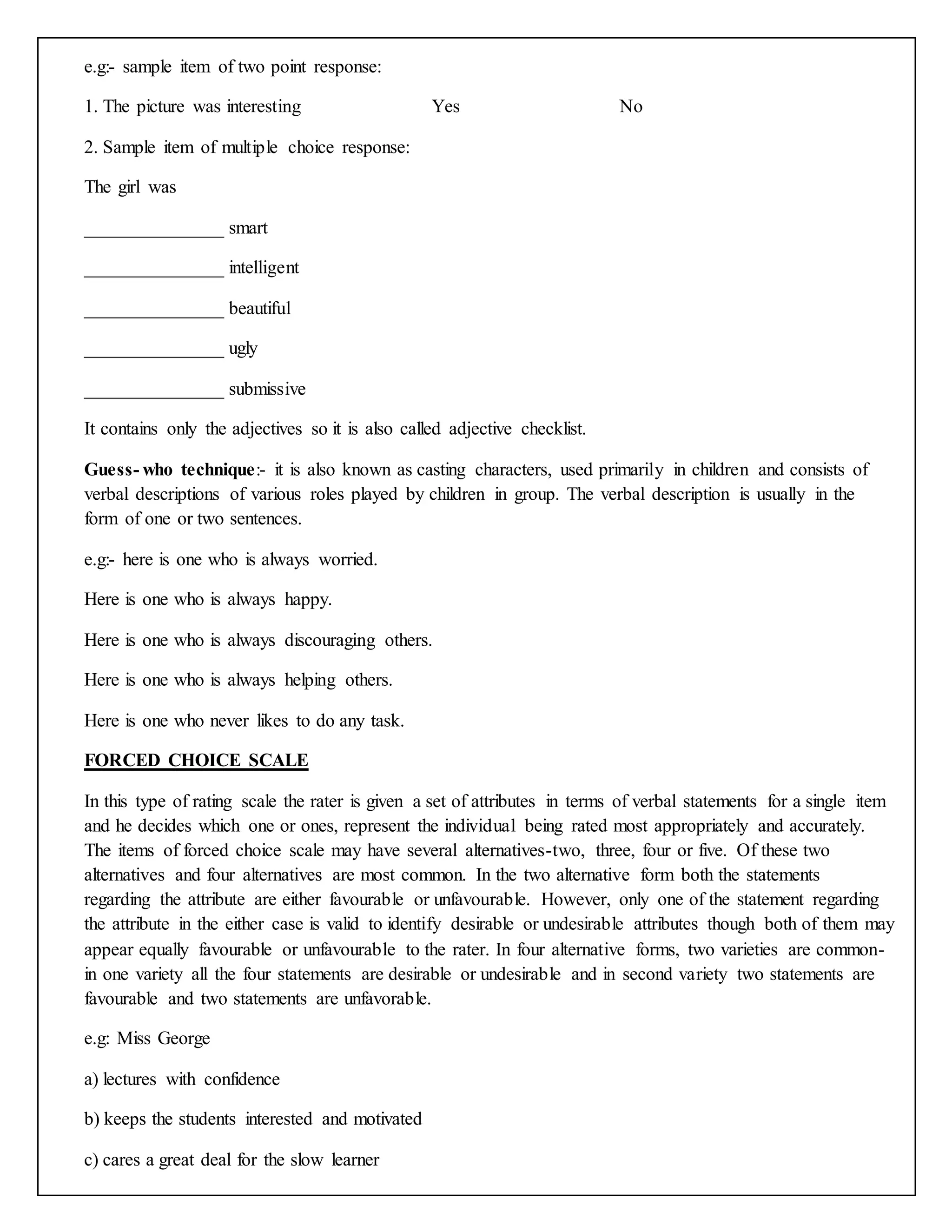 Rating scale ppt | DOCX