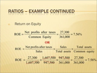 Return on Equity OR 