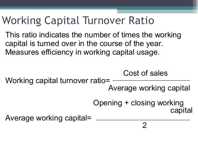 should your working capital turnover ratio be negative