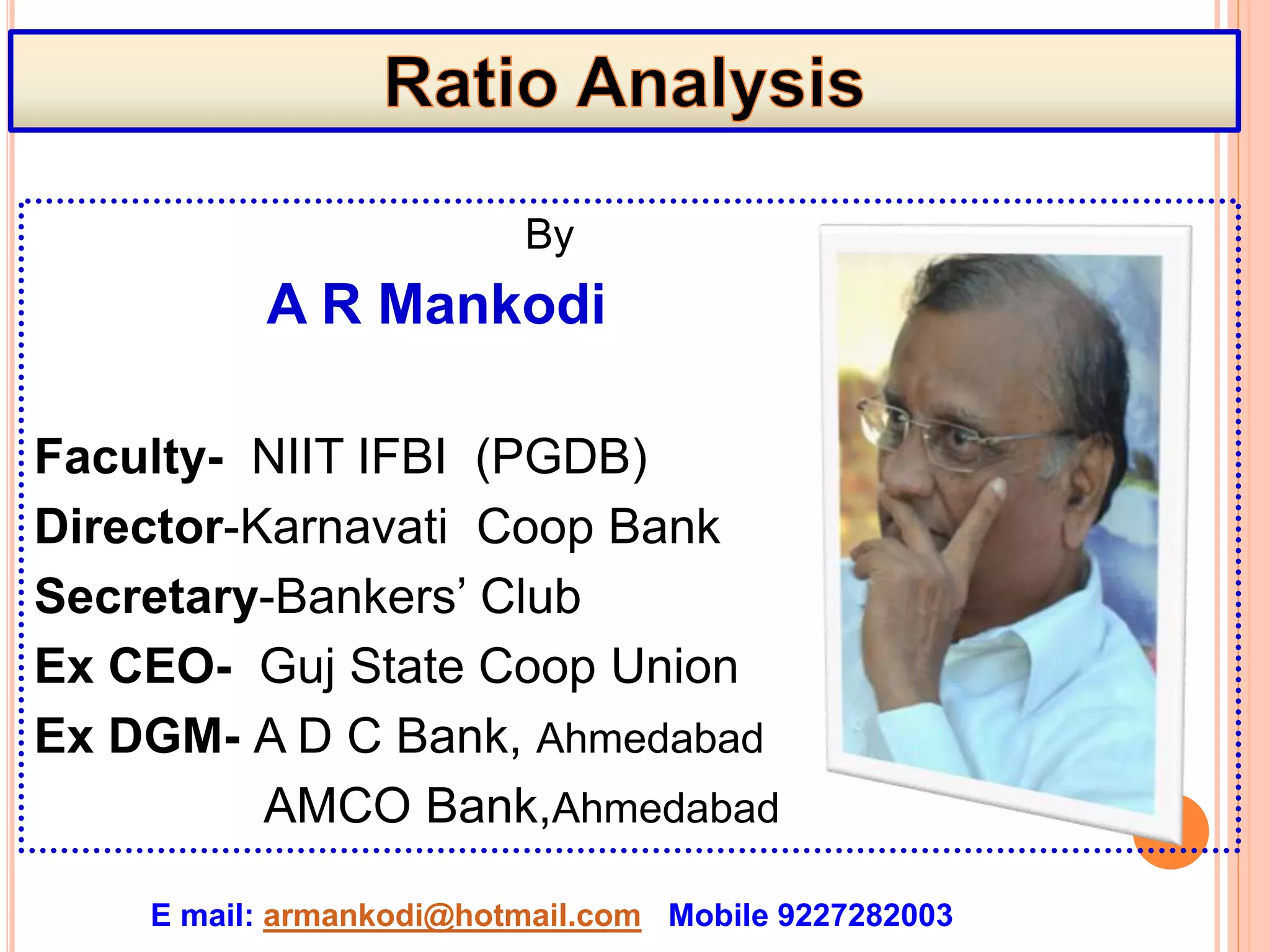 Download Ration Analysis Ratio analysis | PPT