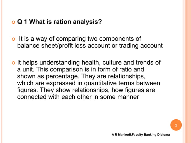 Download Ration Analysis Ratio analysis | PPT