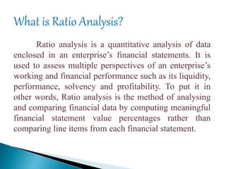 Ratio Analysis - Meaning and Types