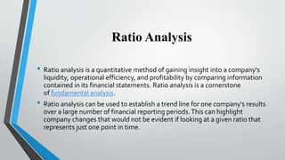 Ratio analysis
