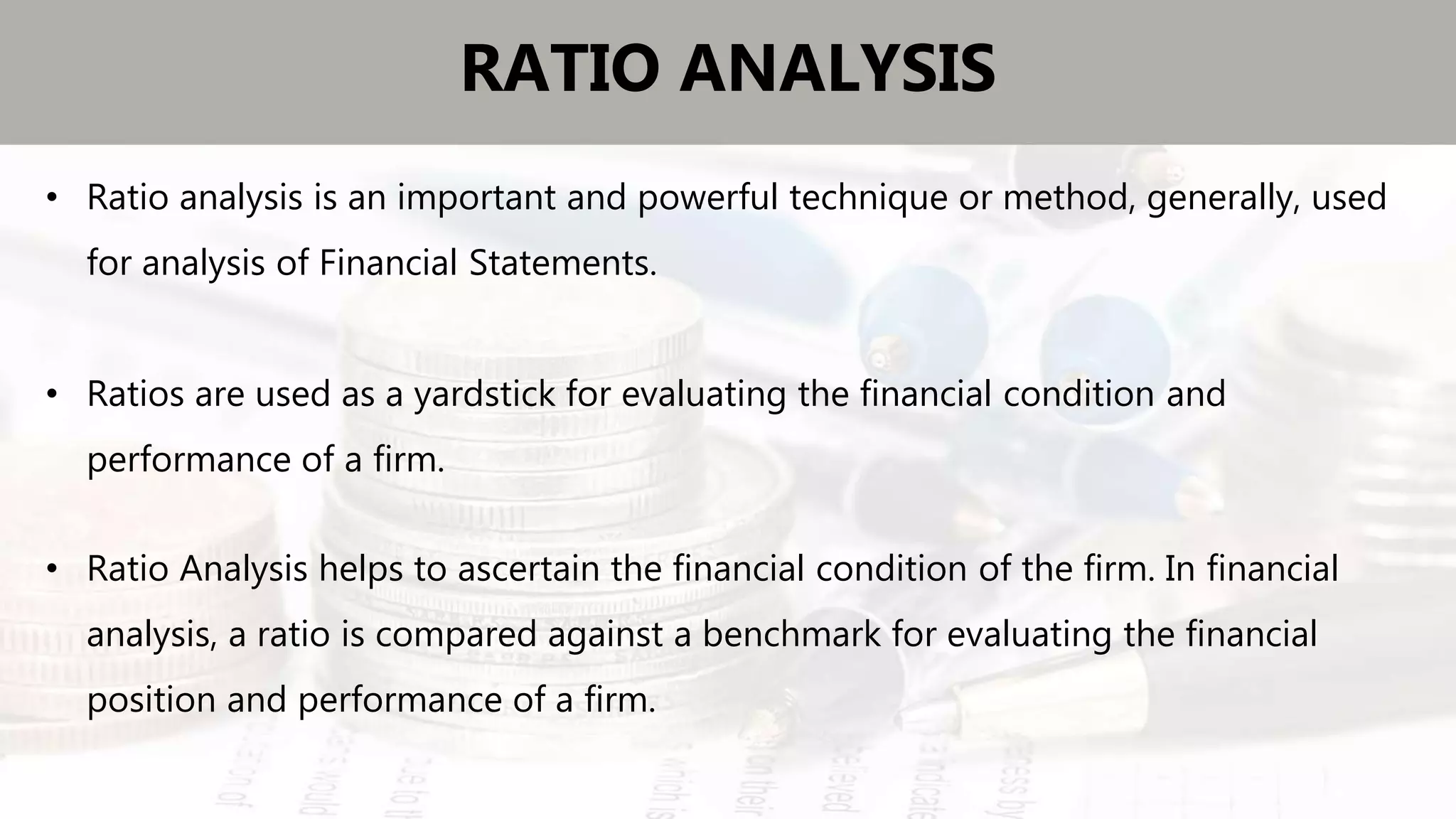 Ratio analysis | PPTX