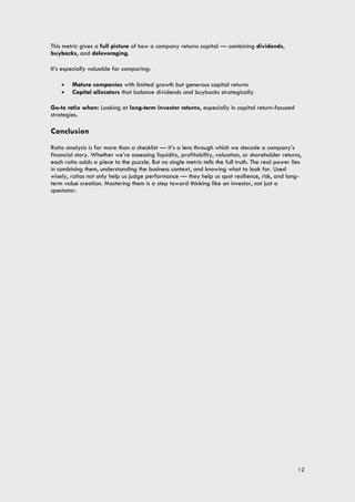 Ratio Analysis for accountant and students | PDF