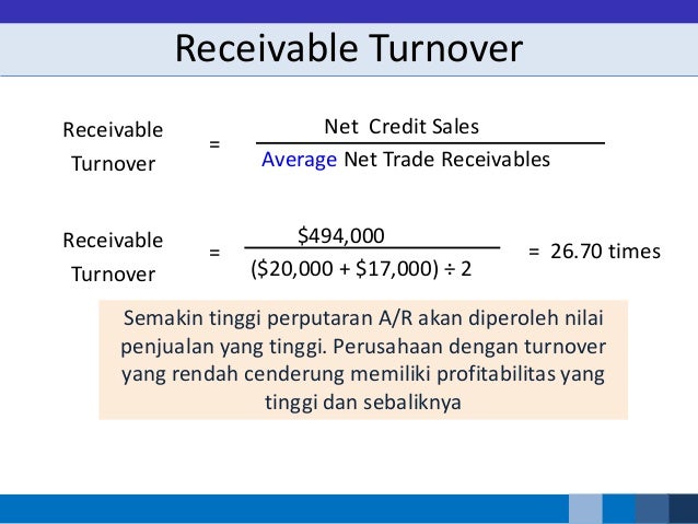 ar receivable turnover ratio ar receivable turnover ratio