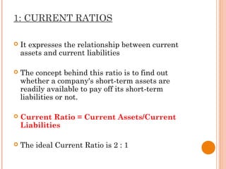 Ratio analysis1 | PPT