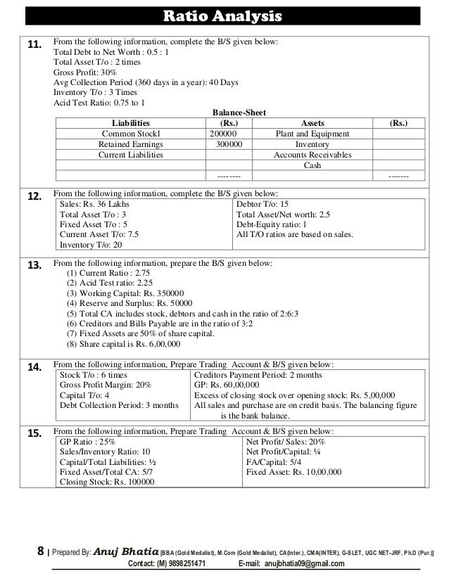 how to calculate net worth on balance sheet