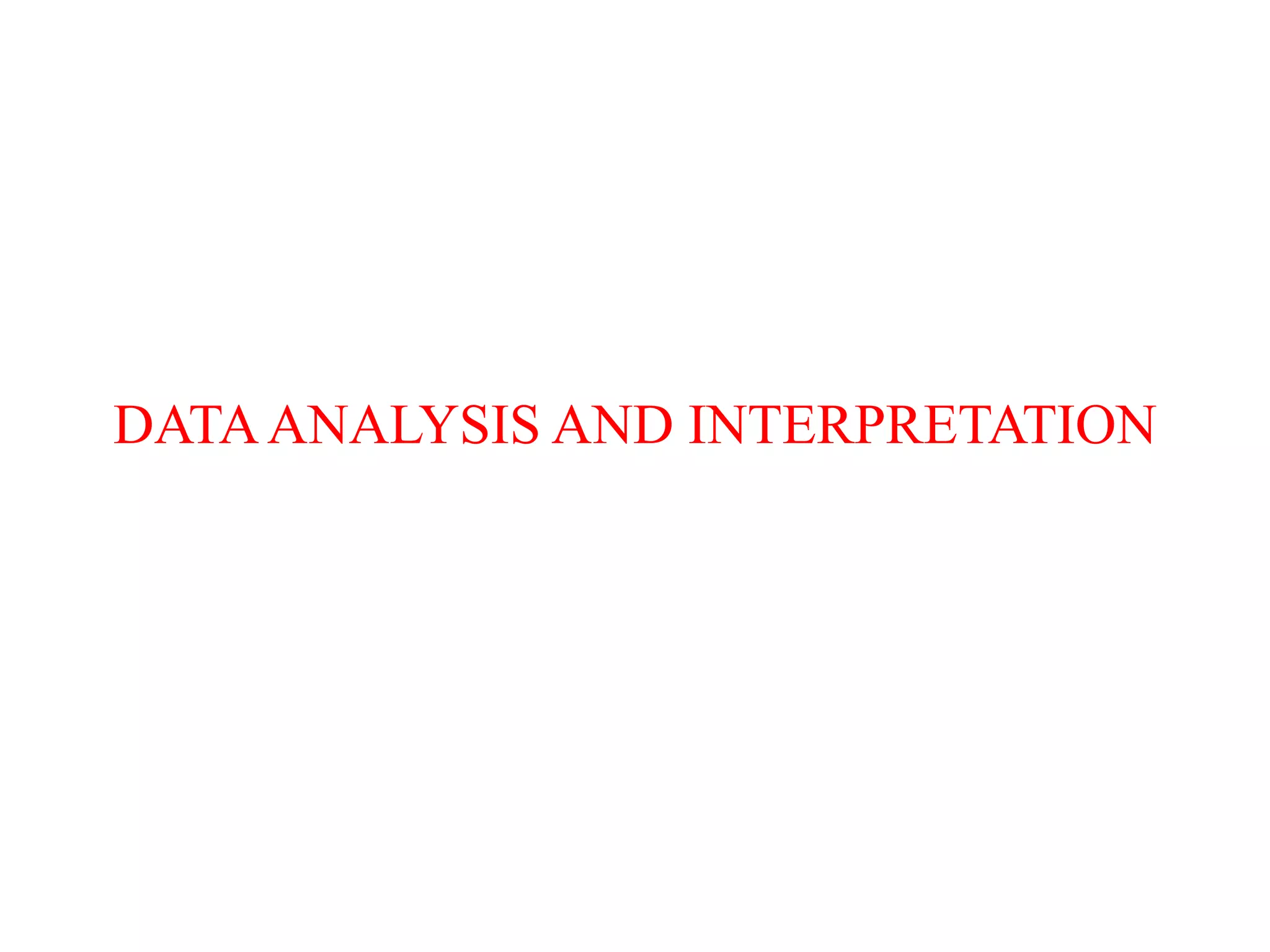 DATAANALYSIS AND INTERPRETATION
 