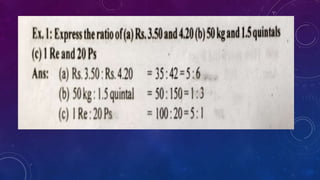 RATIO AND PROPORTION notes MBA (problems) | PPT