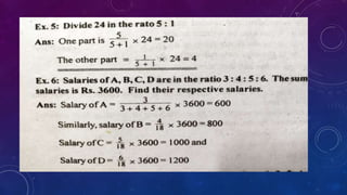 RATIO AND PROPORTION notes MBA (problems) | PPT