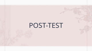 POST-TEST
 